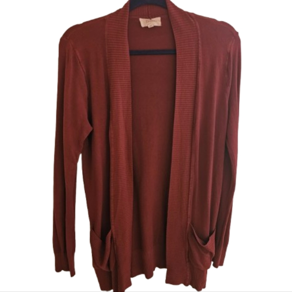Beceel Rust Colored Wrap Cardigan